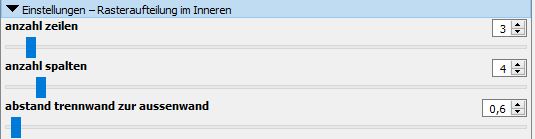 Schubladen-Ordnersystem-OpenSCAD-Einstellungen-Rasteraufteilung-1 Parametrischer Schubladen Organizer für OpenSCAD & 3D-Druck: Anleitung, Download & Tipps