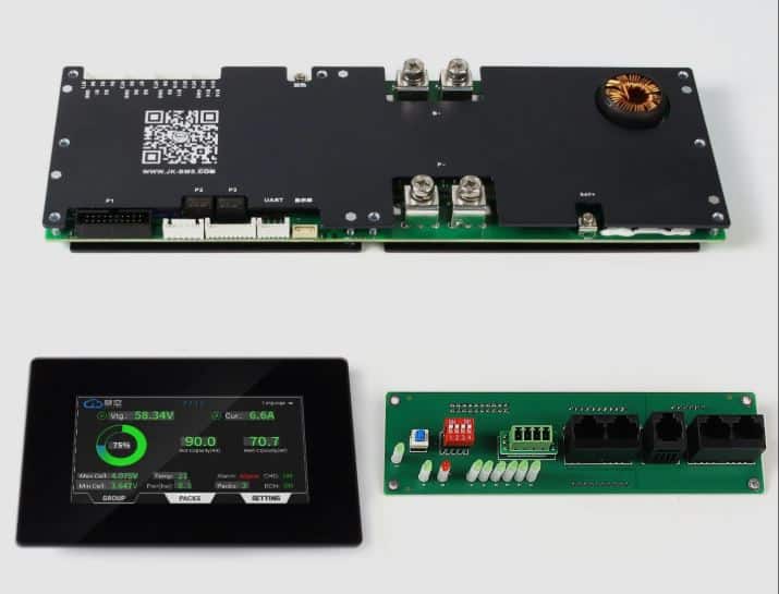 JK BMS Board mit Touch-Display und aktivem Balancing